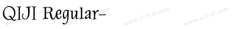 QIJI Regular字体转换